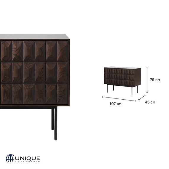 Комод Unique Furniture, Latina, 2 секции, 107х45х79 см, Unique Furniture, изображение 6