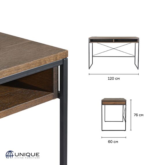 Стол письменный Unique Furniture, Rivoli, 120х60х76,5 см, Unique Furniture, изображение 10