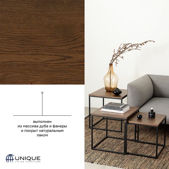 Набор столиков Unique Furniture, Rivoli, 3 шт., 50/45/40 см (куб), Unique Furniture, изображение 17