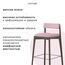 Стул барный Aska, рогожка, орех/розовый, Latitude, изображение 8