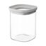 Банка для хранения квадратная Vacuum Glass, 1 л, светло-серая, Smart Solutions