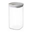 Банка для хранения квадратная Vacuum Glass, 1,5 л, светло-серая, Smart Solutions