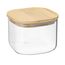 Банка для хранения квадратная Glass Bamboo,1 л, Smart Solutions