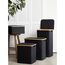 Корзина для белья с двумя отделениями Neat Twin, 53,5х33х53 см, черная, Smart Solutions, изображение 2